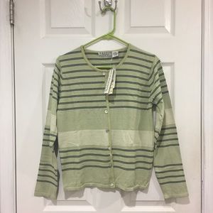 NWT Petite Striped Cardigan